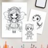 Mermaid Tales & Mythical Friends – 70 Fantasy Story Coloring Pages