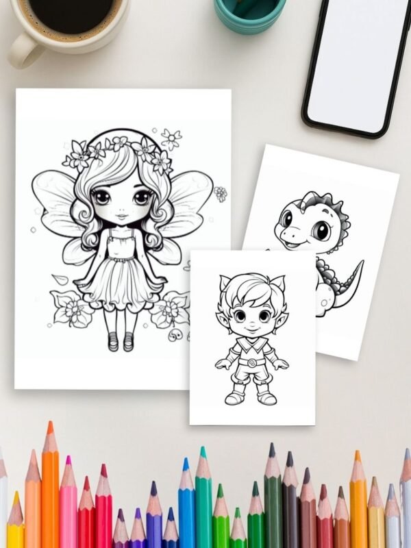 Mermaid Tales & Mythical Friends – 70 Fantasy Story Coloring Pages
