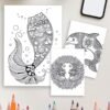 Myth and magic mandala coloring pages