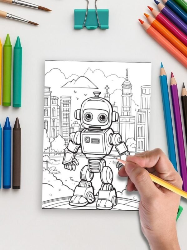 Product-Gallery-4-2 Mech World – 50 Fun Robot Coloring Pages