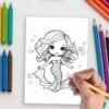 Mermaid Tales & Mythical Friends – 70 Fantasy Story Coloring Pages