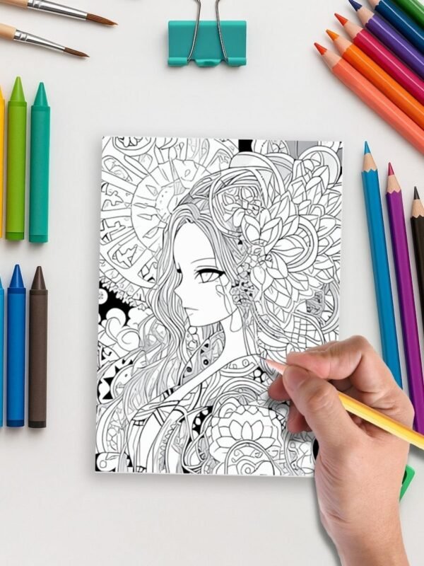 Myth and magic mandala coloring pages