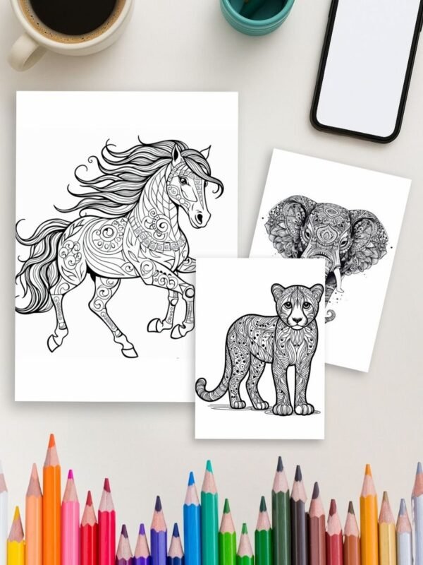 Product-Gallery-43-3-1 Wild animals mandala coloring pages