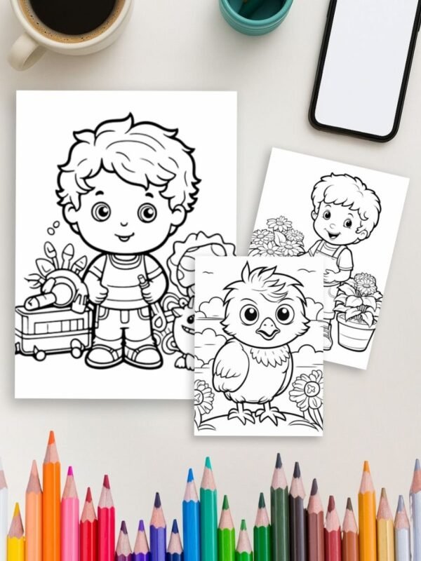 Roars, Paws & Whiskers - 100 Kids Coloring Pages