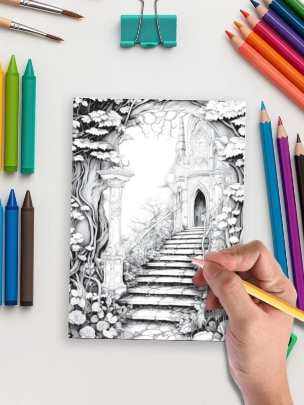 Product-Gallery-48-2 Gateways to Enchantment – 200 Fairy Portal Coloring Pages