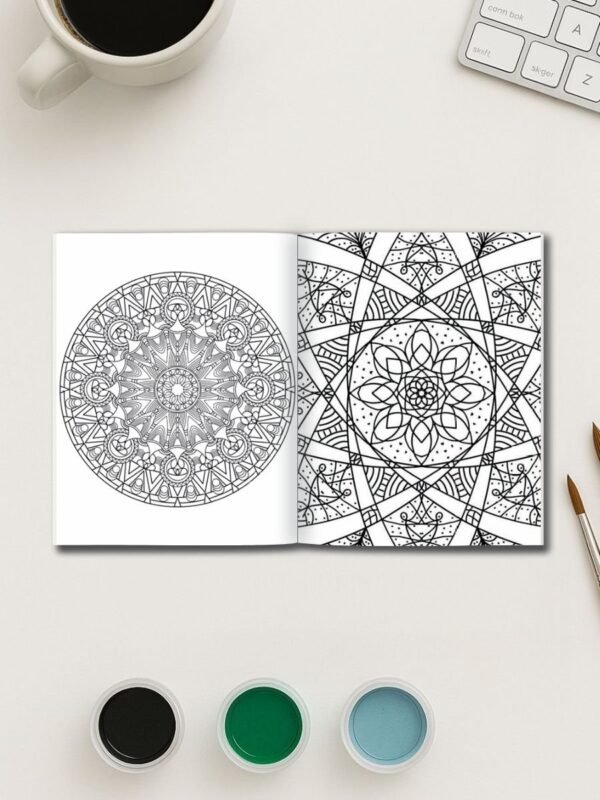 Mandala matrix coloring pages