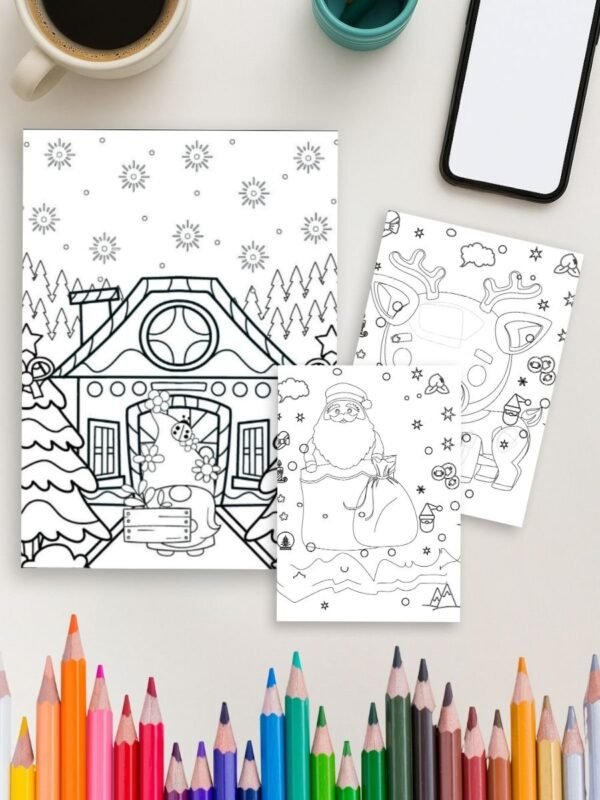Christmas Magic – 171 Holiday-Themed Coloring Pages