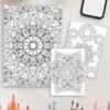 Mandala matrix coloring pages