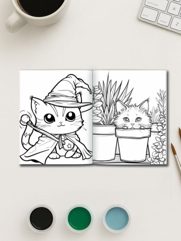 Cute cat coloring pages