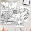 Cute cat coloring pages