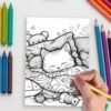 Cute cat coloring pages