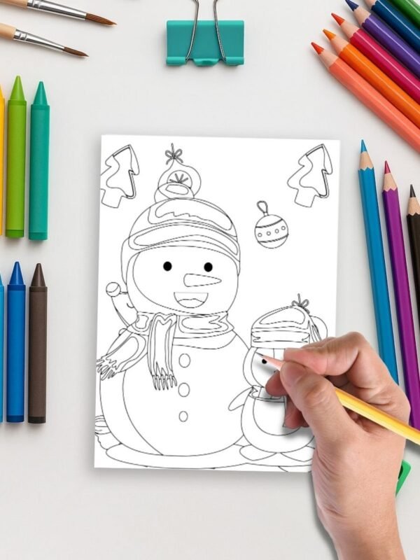 Cozy Winter Moments – 30 Kids Winter Coloring Pages