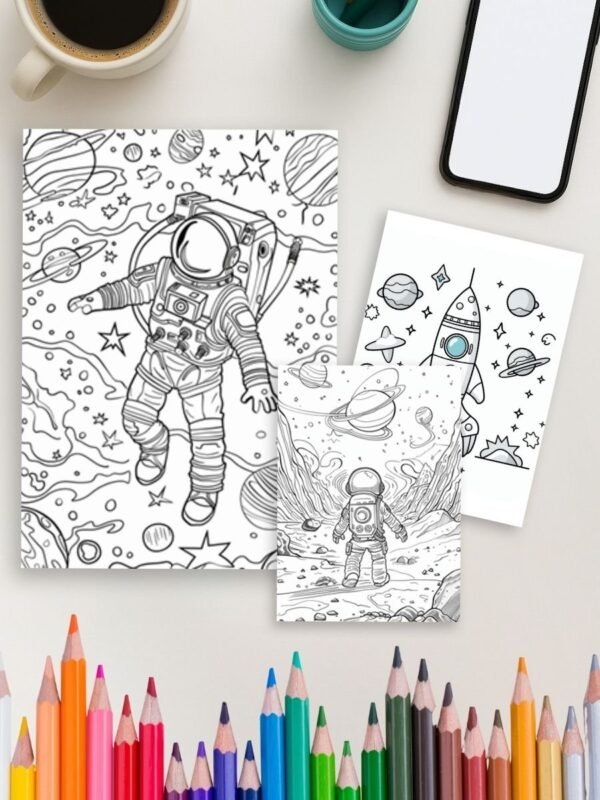 space Adventure coloring pages