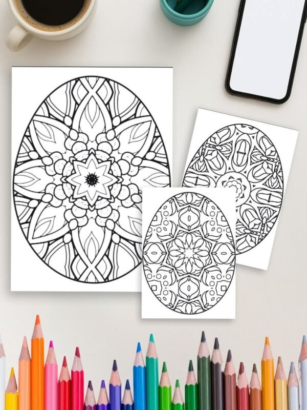 Eggscape into Easter – 160 Mandala Easter Egg Pages