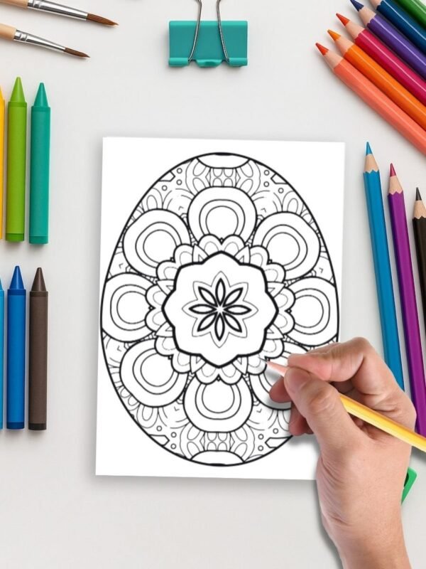 Eggscape into Easter – 160 Mandala Easter Egg Pages