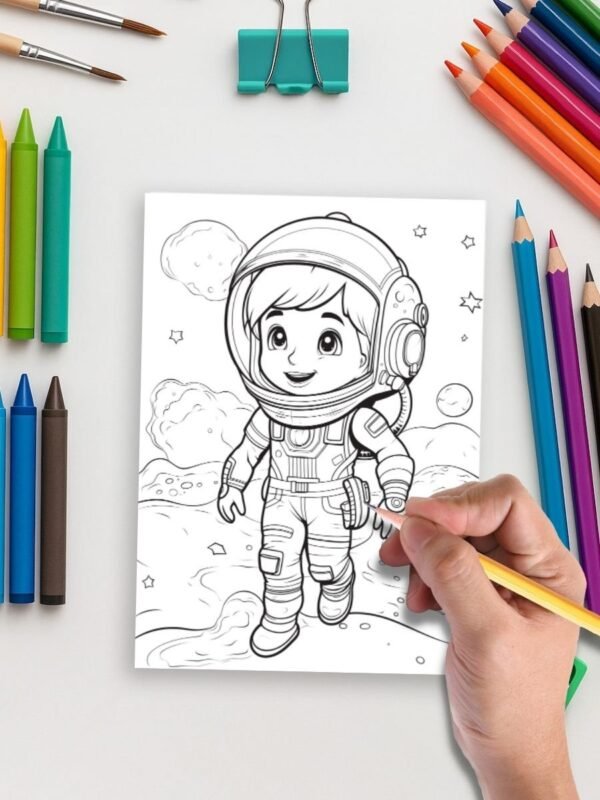 Kids in Space – 50 Intergalactic Adventures to Color