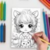 Kawaii Princess coloring pages