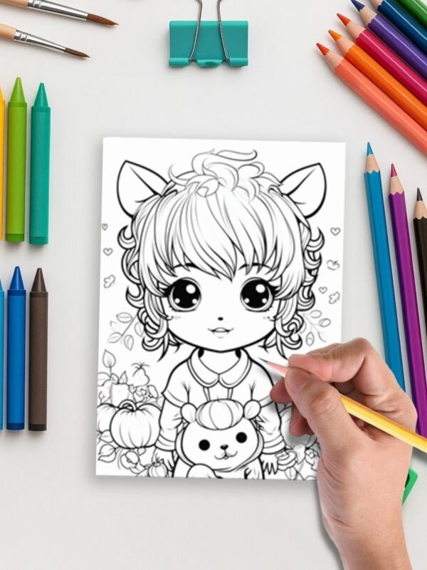 Kawaii Princess coloring pages