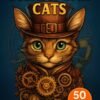 Steampunk Cats coloring book