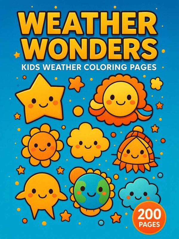wearher and season themed coloring pages
