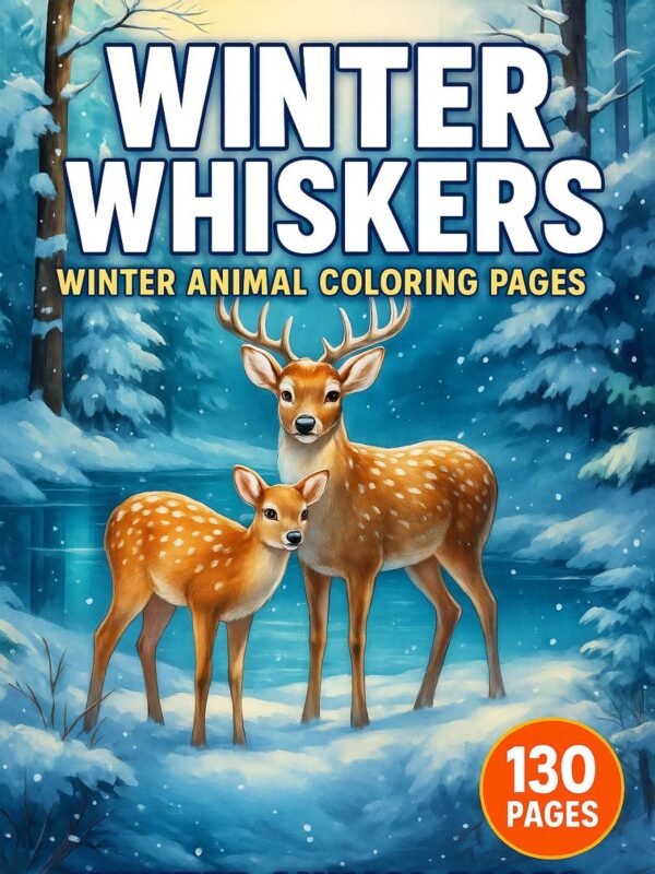Winter whiskers coloring pages