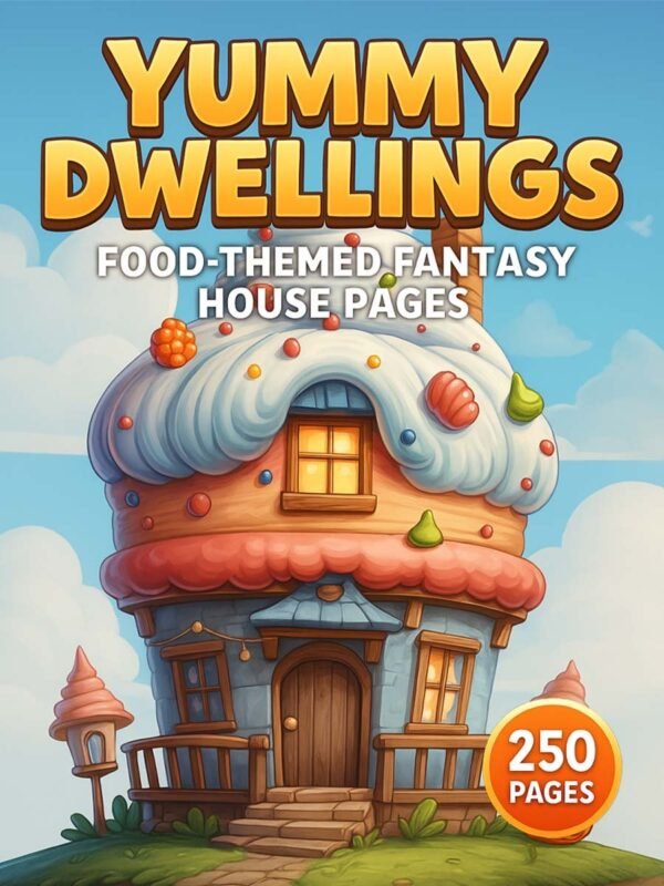 Yummy-Dwellings-–-Food-Themed-Fantasy-House-Pages-250-Pages Yummy Dwellings – 250 Food-Themed Fantasy House Pages